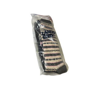 Women’s Lands' End Socks One Size Gray Pink Snowflake Fairisle